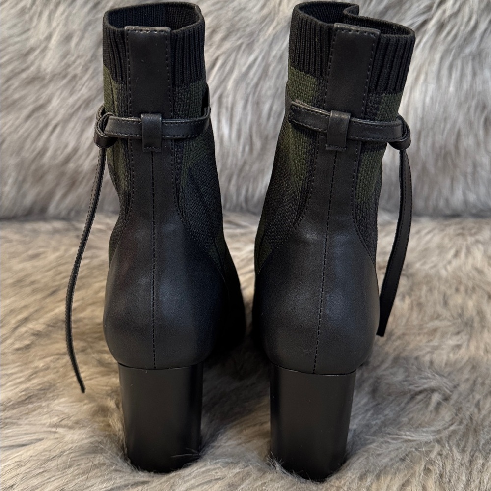 Cozy Island Stylish Black and Green Women's Ankle Boots Size 7 - Picture 5 of 9